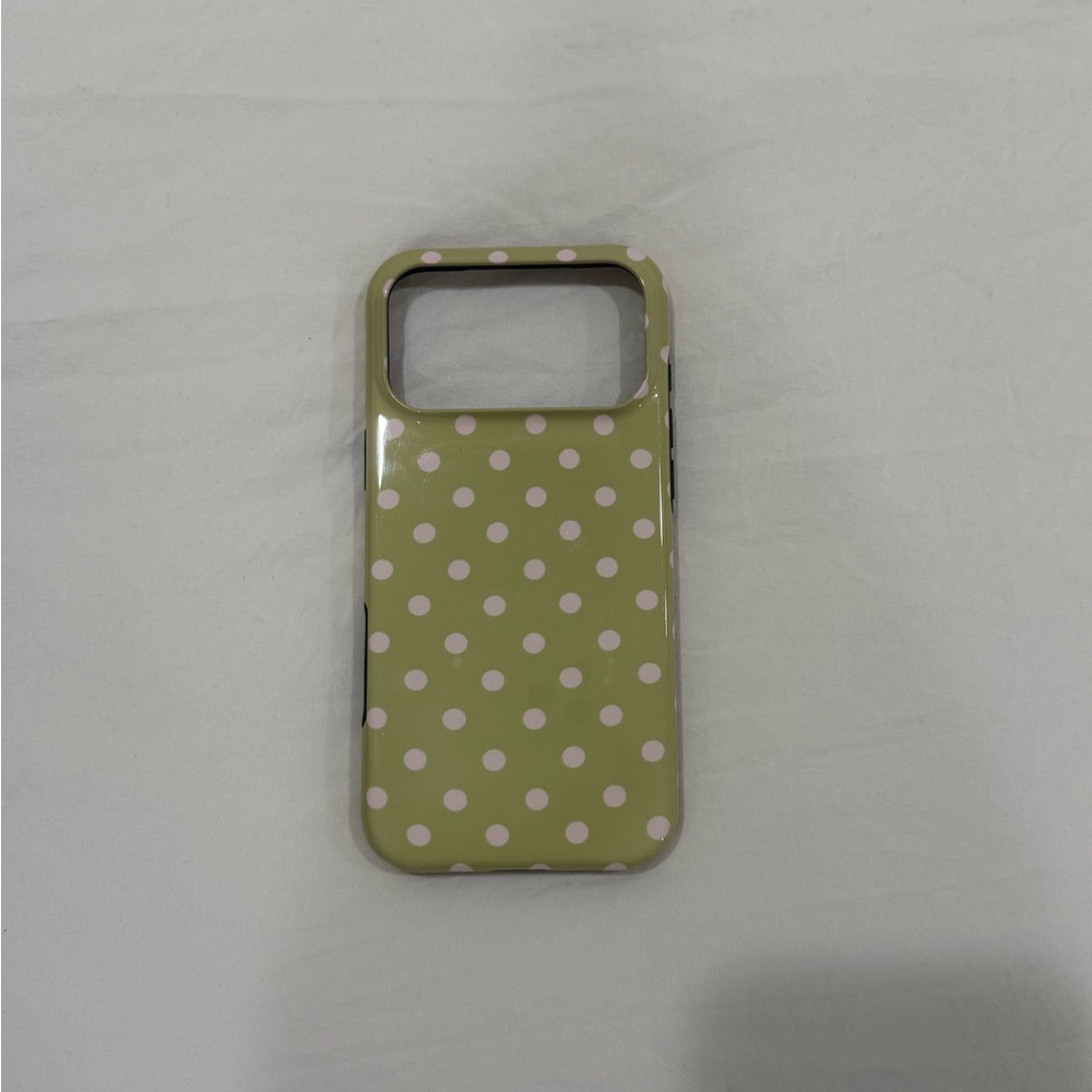 Olive Green Polka Dot Phone Case - Stylish Protective Cover
